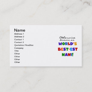 Carte De Visite Autrement connu comme T-shirts et cadeaux de