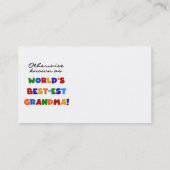 Carte De Visite Autrement connu en tant que cadeaux de la (Dos)