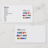 Carte De Visite Autrement connu en tant que cadeaux du gamma (Devant / Derrière)