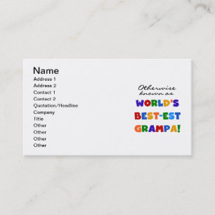 Carte De Visite Autres sous le nom de Meilleurs T-shirts Grampa
