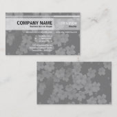 Carte De Visite Autres tons - Fleurs - Gris (Devant / Derrière)