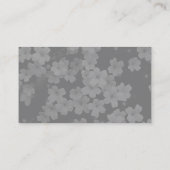 Carte De Visite Autres tons - Fleurs - Gris (Dos)
