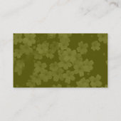 Carte De Visite Autres tons - Fleurs - Olive (Dos)