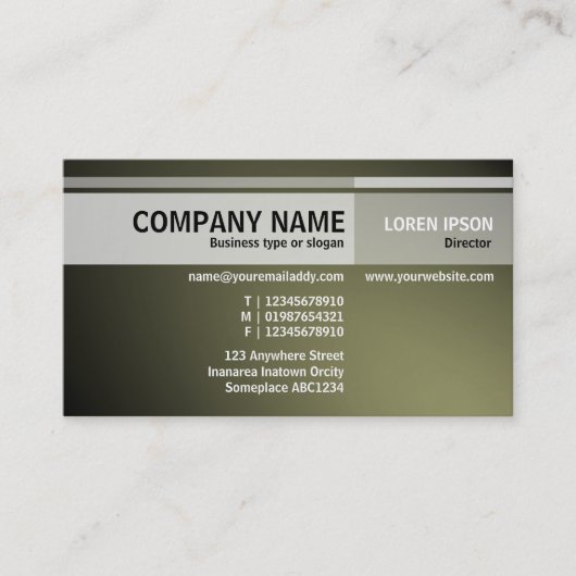 Carte De Visite Autres tons - Illuminé - Khaki (Devant)
