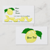 Carte de visite aux citrons (Devant / Derrière)