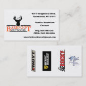 Carte De Visite Aux pieds nus dehors (Devant / Derrière)