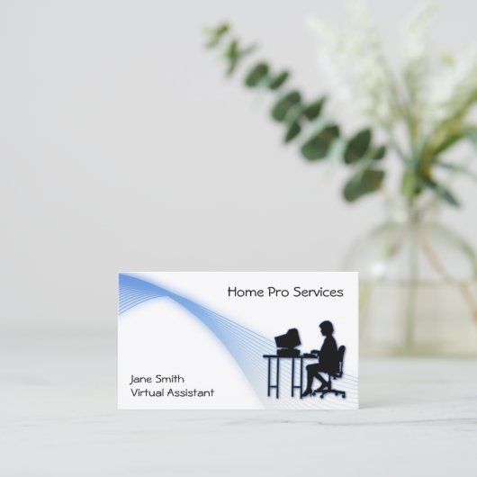 Carte de visite auxiliaire virtuel (Debout devant)