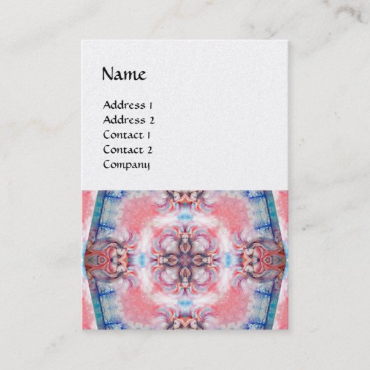 Carte De Visite AVALON 4 , rose violet bleu perle papier (Devant)