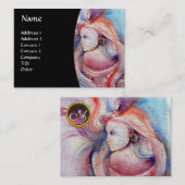 Carte De Visite AVALON Magie et Mystère gemme monogramme noir (Devant / Derrière)