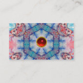 Carte De Visite AVALON PSYCHEDELIC, gem rose rubis or (Dos)