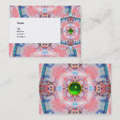 Carte De Visite AVALON PSYCHEDELIC, gemme rose violet bleu émeraud (Devant / Derrière)