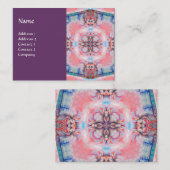 Carte De Visite AVALON PSYCHEDELIC, rose violet bleu (Devant / Derrière)