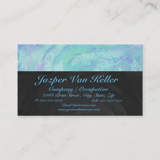 Carte de visite avant et arrière de monogramme (Devant)