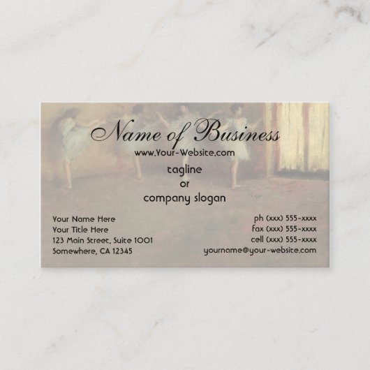 Carte De Visite Avant le ballet (détail) par Edgar Degas (Devant)