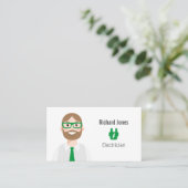 Carte de visite Avatar d'électricien personnalisé (Debout devant)