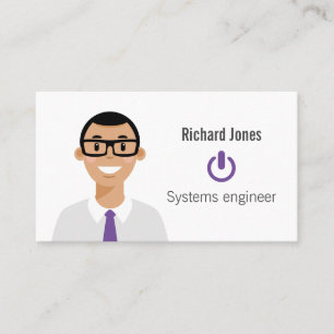 Carte de visite avatar informatique personnalisé