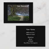 Carte De Visite Avebury, WILTSHIRE, Angleterre. Arbre et chemin (Devant / Derrière)