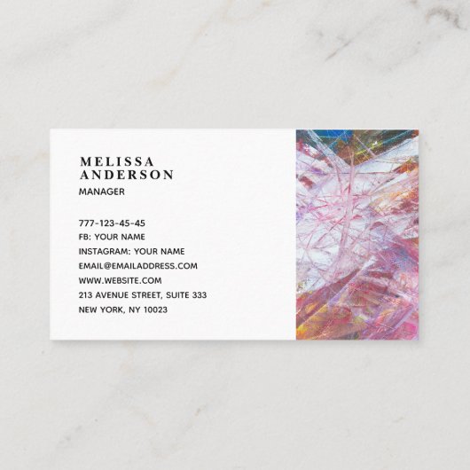 Carte de visite avec arrière - plan. (Dos)