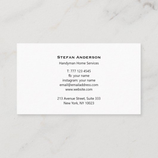 Carte de visite avec arrière - plan (Dos)