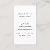 Carte de visite avec arrière - plan de fleurs (Dos)