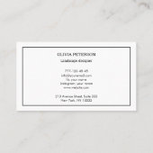 Carte de visite avec arrière - plan de fleurs. (Dos)