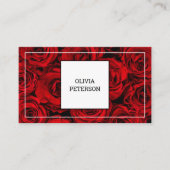 Carte de visite avec arrière - plan de fleurs. (Devant)