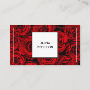 Carte de visite avec arrière - plan de fleurs.