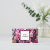 Carte de visite avec arrière - plan de fleurs. (Debout devant)