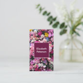 Carte de visite avec arrière - plan de fleurs (Debout devant)