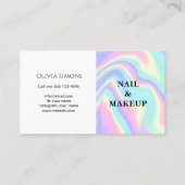 Carte de visite avec arrière - plan holographique. (Dos)