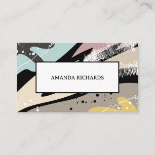 Carte de visite avec arrière - plan motif moderne