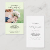 Carte de visite avec arrière - plan photo. (Devant / Derrière)