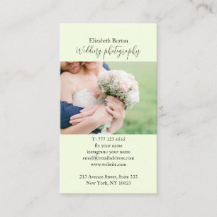 Carte de visite avec arrière - plan photo.