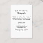 Carte de visite avec arrière - plan photo. (Dos)