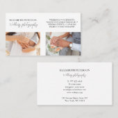 Carte de visite avec arrière - plan photo. (Devant / Derrière)