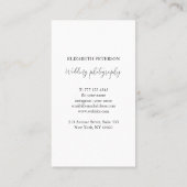 Carte de visite avec arrière - plan photo. (Dos)