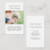 Carte de visite avec arrière - plan photo. (Devant / Derrière)