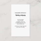 Carte de visite avec arrière - plan photo. (Dos)