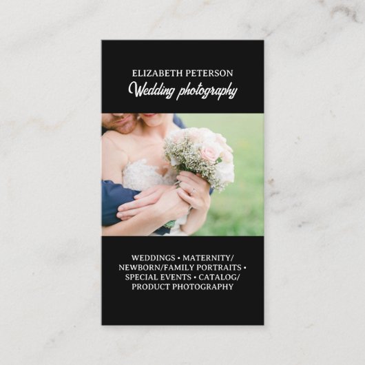 Carte de visite avec arrière - plan photo. (Devant)