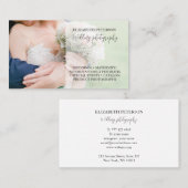 Carte de visite avec arrière - plan photo. (Devant / Derrière)