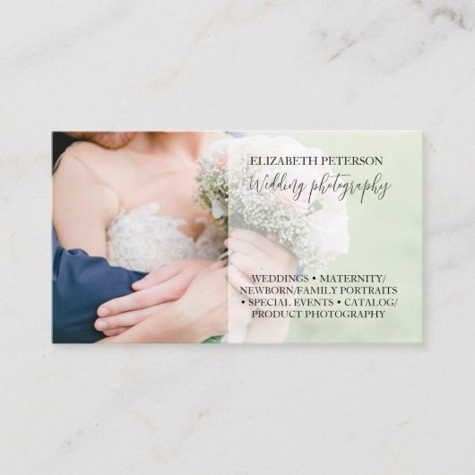 Carte de visite avec arrière - plan photo. (Devant)