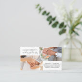 Carte de visite avec arrière - plan photo. (Debout devant)