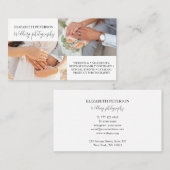 Carte de visite avec arrière - plan photo. (Devant / Derrière)