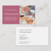 Carte de visite avec arrière - plan photo. (Devant / Derrière)