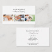 Carte de visite avec arrière - plan photo. (Devant / Derrière)