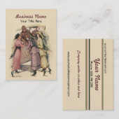 Carte de visite avec avion Vintage (Devant / Derrière)