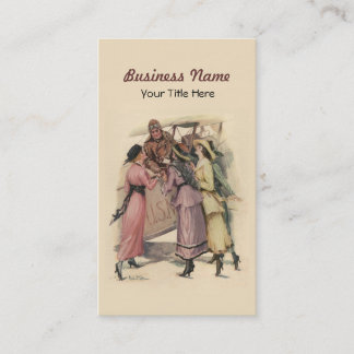 Carte de visite avec avion Vintage