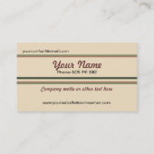 Carte de visite avec avion Vintage (Dos)