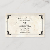 Carte de visite avec cadre vintage (Dos)