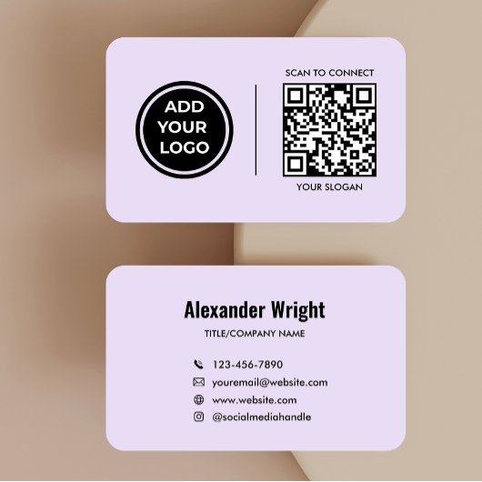 Carte de visite avec code de numérisation Logo Lav
